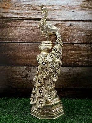 Brass Peacock Decorative Showpiece – Design 8 - View 1