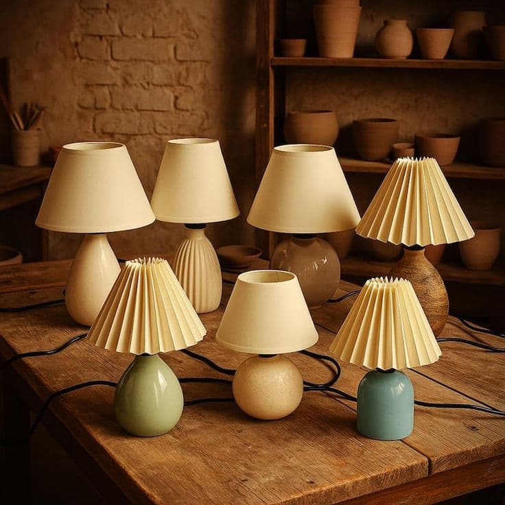 Ceramic Base Bedside Lamp – Variant 19 - View 1