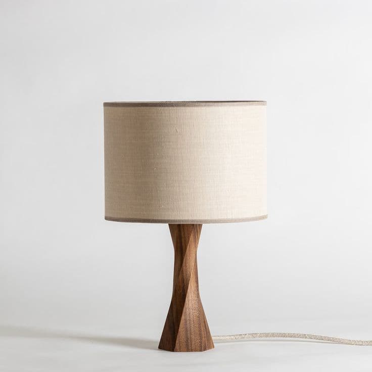 Wooden Base Table Lamp  - View 1