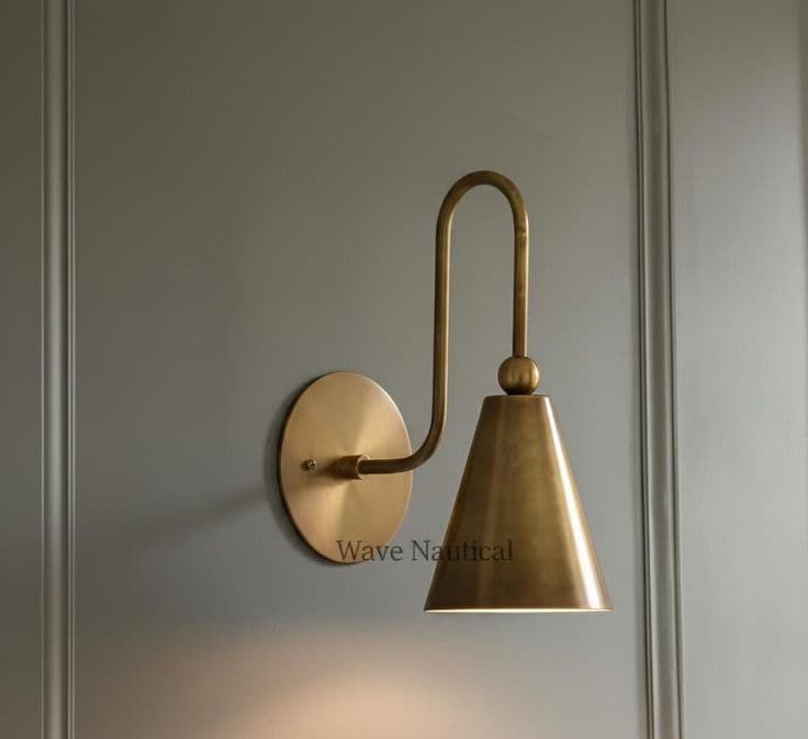 Antique Brass Wall Sconce  - View 1