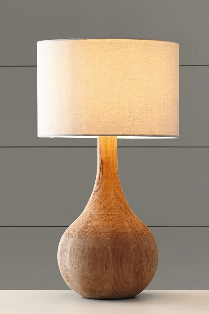 Wooden Base Table Lamp – Variant 43 - View 1