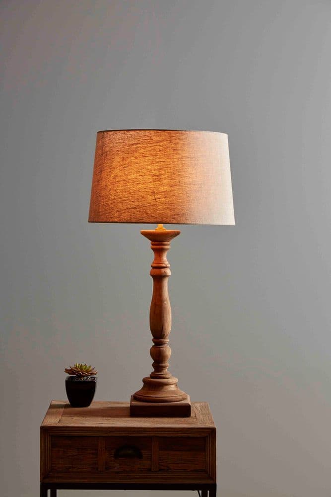 Wooden Base Table Lamp – Variant 50 - View 1