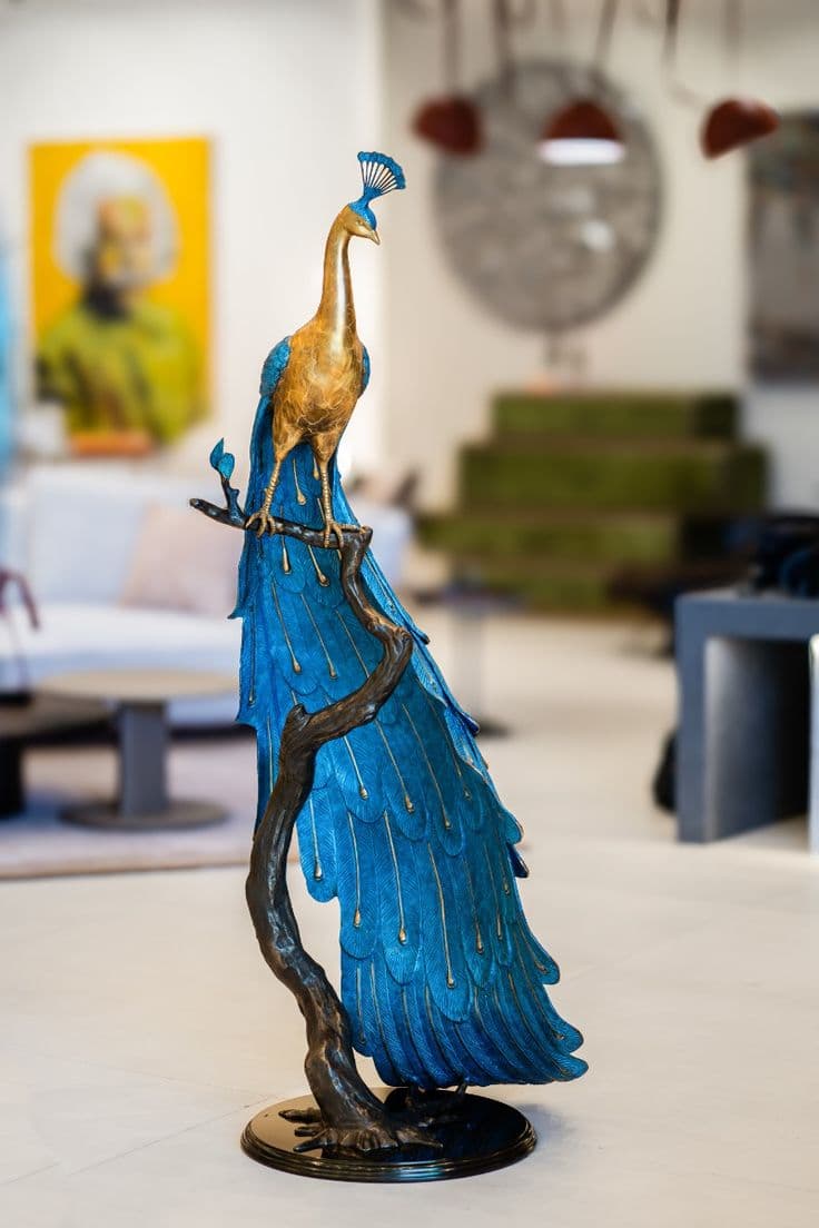 Brass Peacock Decorative Showpiece – Design 38 - View 1