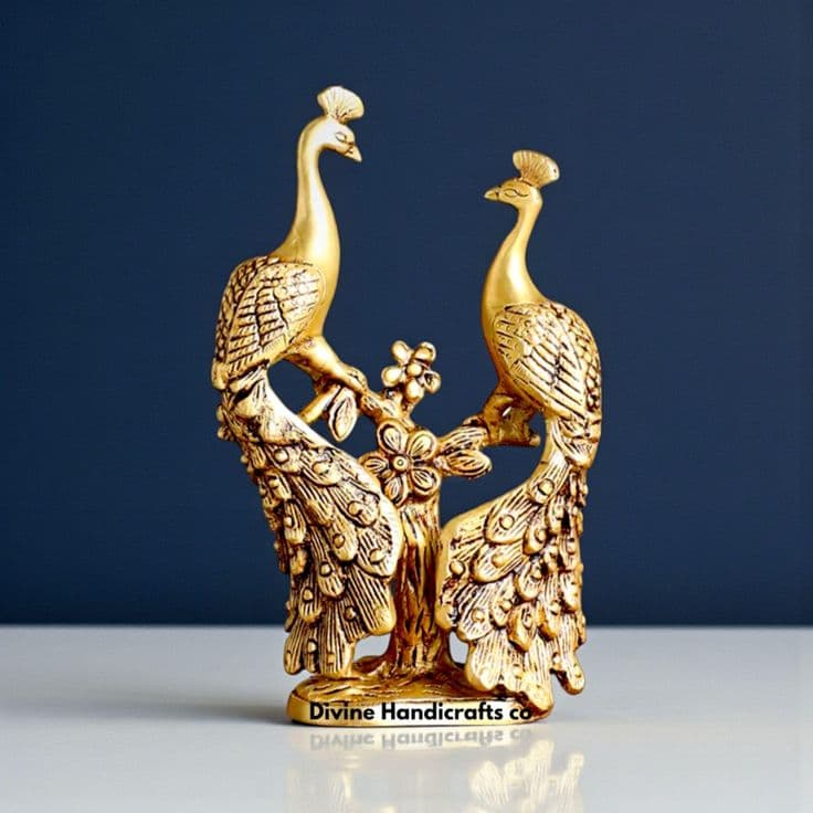 Brass Peacock Decorative Showpiece – Design 48 - View 1